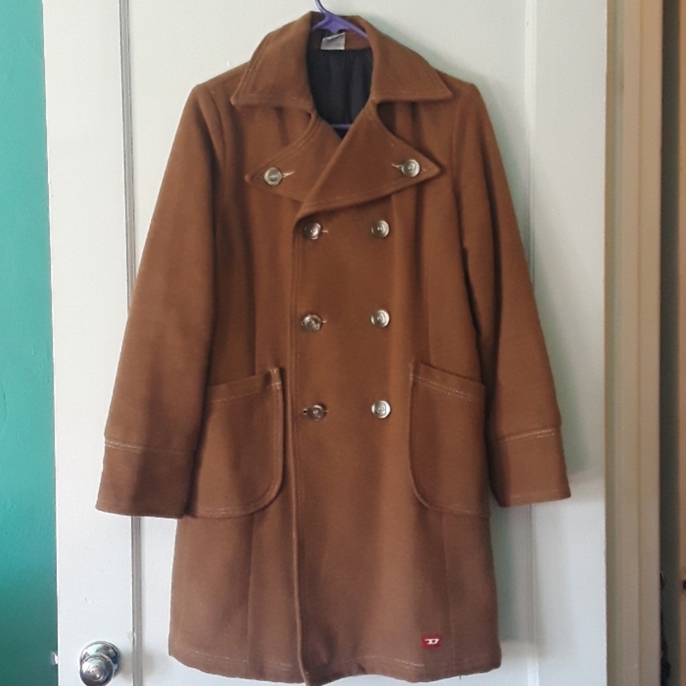 Diesel Long Peacoat Jacket